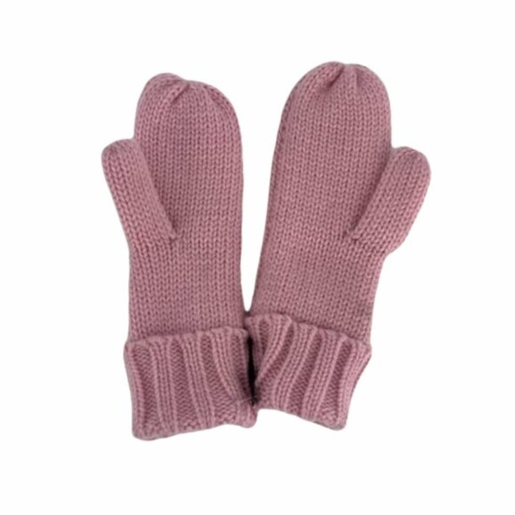 NWOT Pink knit mittens gloves - Picture 2 of 9